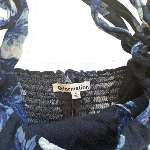 Reformation Navy Floral Camisole - Picture 5 of 5